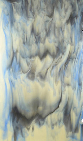 French Vanilla Opal, Periwinkle Opal, Slate Gray Opal (30814A) 3mm