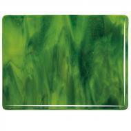 Yellow Opal, Deep Forest Green Streaky (2121) 3mm Sample - The Glass Underground