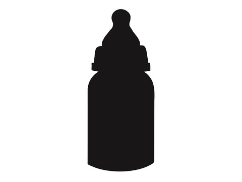 Baby Bottle - Water Jet Cut - The Glass Underground