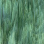 Mint Opal, Deep Forest Green Streaky (2112) 3mm Sample - The Glass Underground