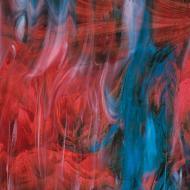 Cranberry Pink, Azure Blue, White Streaky (3346) 3mm Sample - The Glass Underground