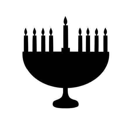 Menorah - Water Jet Cut - The Glass Underground