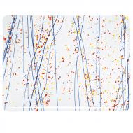 Yellow, Blue and Red Frit, Blue Streamers Mardi Gras (4223) 3mm Sample - The Glass Underground