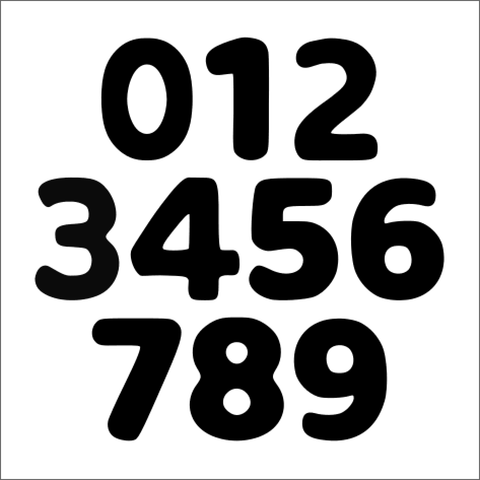 Bold Numbers - Water Jet Cut - The Glass Underground