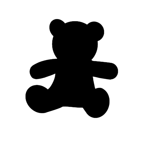 Teddy Bear - Water Jet Cut - The Glass Underground 