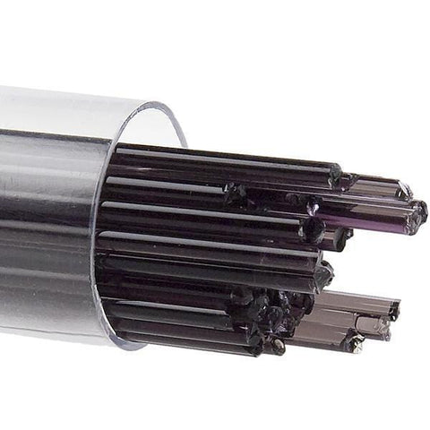 Charcoal Gray Transparent Stringers (1129)-2mm-Tube-The Glass Underground