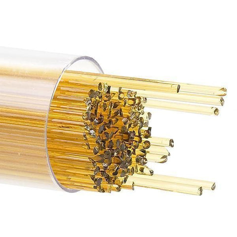 Medium Amber Transparent Stringers (1137)-2mm-Tube-The Glass Underground