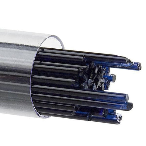 Midnight Blue Transparent Stringers (1118)-2mm-10-The Glass Underground