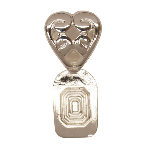 Silver Plated Heart Bail-The Glass Underground