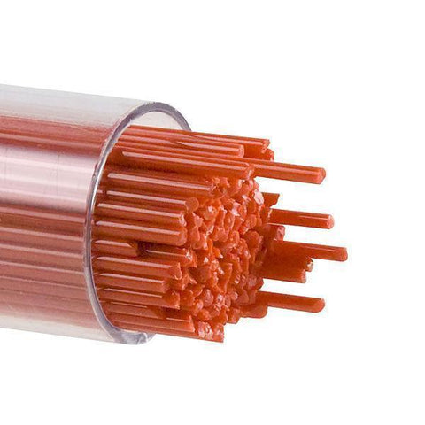 Tomato Red Opal Stringer (024)-2mm-Tube-The Glass Underground