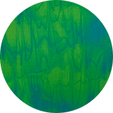 Limited Glass Circles - Special Leaf Green and Turquoise Graffiti Transparent (2001O)