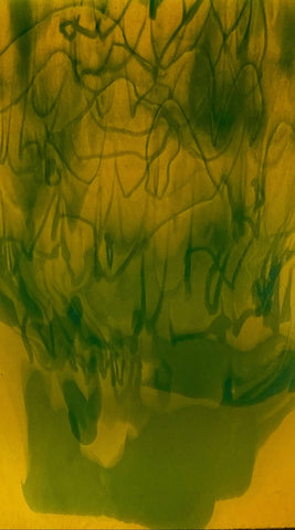 Amber and Steel Blue Transparent Streaky (2002AS) 3mm