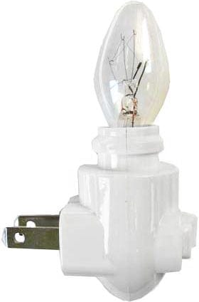 White Night Light with Bulb