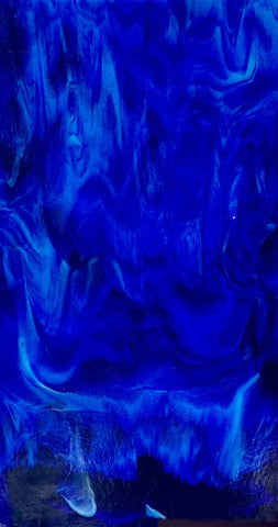 Transparent Blue with Opal Blue and White Streaky (2001BW) 3mm