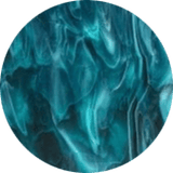 Limited Glass Circles - Peacock Blue, White, Aquamarine Blue Opal (51209A)