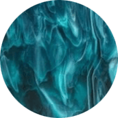 Limited Glass Circles - Peacock Blue, White, Aquamarine Blue Opal (51209A)