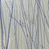 Blue and White Streamer on Clear (4172) 3mm