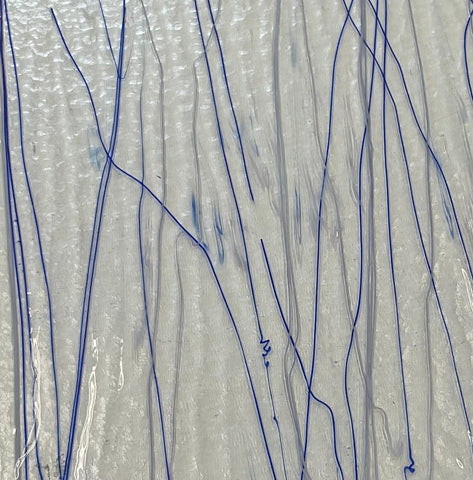 Blue and White Streamer on Clear (4172) 3mm