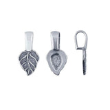 Pure Sterling Silver Glue-on Leaf Bails