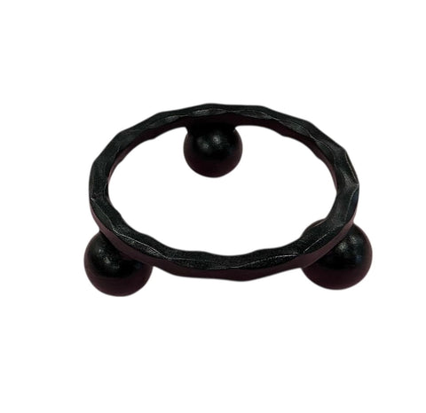 Round Hammered with Smooth Ball Footed Stand