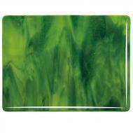 Yellow Opal, Deep Forest Green Streaky (2121) 3mm Sample - The Glass Underground 