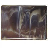 Dark Brown, White Streaky (2209) 3mm Sample - The Glass Underground 