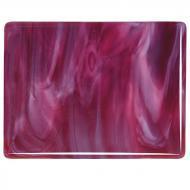Cranberry Pink, White Streaky (2311) 3mm Sample - The Glass Underground 