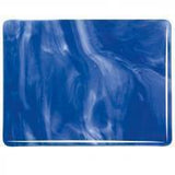 Caribbean Blue, White Streaky (2164) 3mm Sample - The Glass Underground 