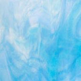 Clear, Turquoise Blue, White Streaky (3116) 3mm Sample - The Glass Underground 