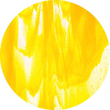 Streaky Glass Circles - Clear, Sunflower Yellow Opal Streaky (2020) - The Glass Underground 