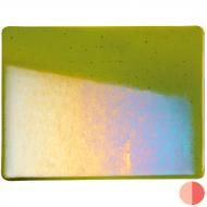 Pine Green Transparent Irid (1241-31) 3mm Sample - The Glass Underground 