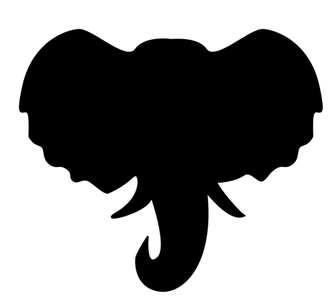 Elephant Head - Water Jet Cut - The Glass Underground 