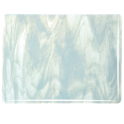 Aqua Blue Tint, White Streaky (2218) 3mm-1/2 Sheet-The Glass Underground