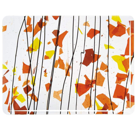 Autumn: Orange, Yellow and Red on Clear (4111) 3mm-1/2 Sheet-The Glass Underground
