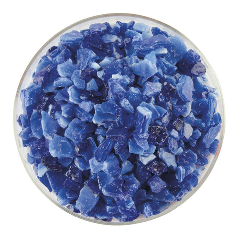 Caribbean Blue, White Streaky Frit (2164)-5 lbs.-Extra Large-The Glass Underground