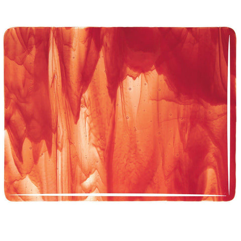 Clear, Red Opal Streaky (2024) 3mm-1/2 Sheet-The Glass Underground