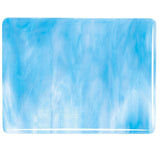 Clear, Turquoise Blue, White Streaky (3116) 3mm-1/2 Sheet-The Glass Underground