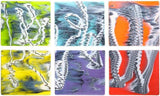 Clear, White, Black Graffiti (3100GR) 3mm - The Glass Underground 