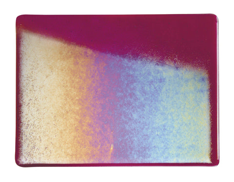 Cranberry Pink Transparent Irid (1311-31) 3mm-1/2 Sheet-The Glass Underground