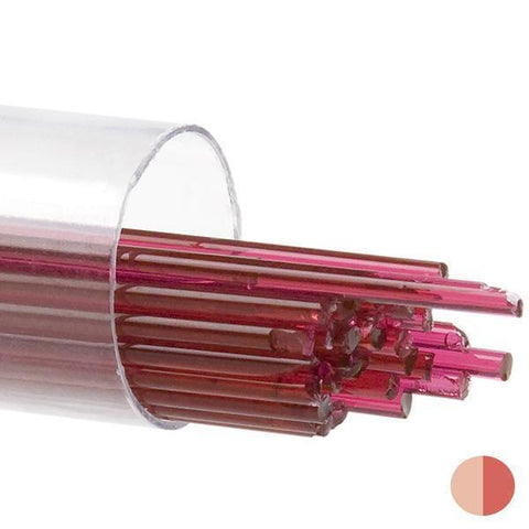 Cranberry Pink Transparent Stringers (1311)-2mm-Tube-The Glass Underground