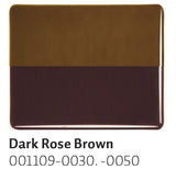 Dark Rose Brown Transparent (1109) 3mm-1/2 Sheet-The Glass Underground