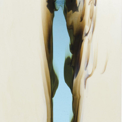 French Vanilla, Light Turquoise Blue, Cascade Streaky (2537CA) 3mm-1/2 Sheet-The Glass Underground