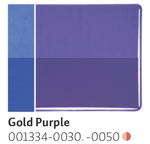 Gold Purple Transparent (1334) 2mm-1/2 Sheet-The Glass Underground