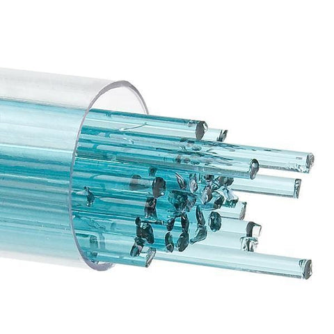 Light Aquamarine Blue Transparent Stringers (1408)-2mm-Tube-The Glass Underground