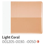 Light Coral Transparent (1205) 3mm-1/2 Sheet-The Glass Underground