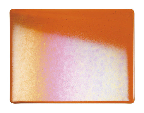 Light Orange Transparent Irid (1025-31) 3mm-1/2 Sheet-The Glass Underground