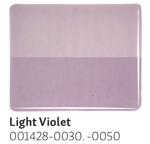 Light Violet Transparent (1428) 2mm-1/2 Sheet-The Glass Underground