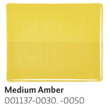 Medium Amber Transparent (1137) 3mm-1/2 Sheet-The Glass Underground