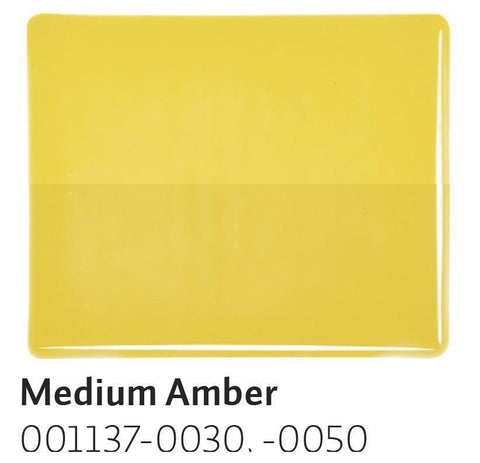Medium Amber Transparent (1137) 2mm-1/2 Sheet-The Glass Underground