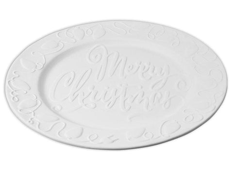 Merry Christmas Lights Platter-Default-The Glass Underground
